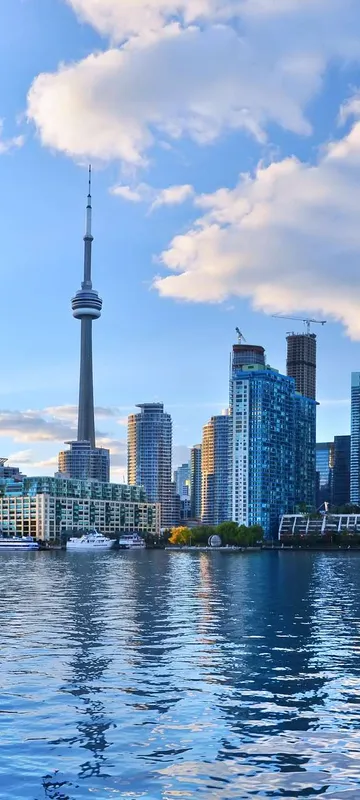 Toronto waterfront skyline and CN Tower